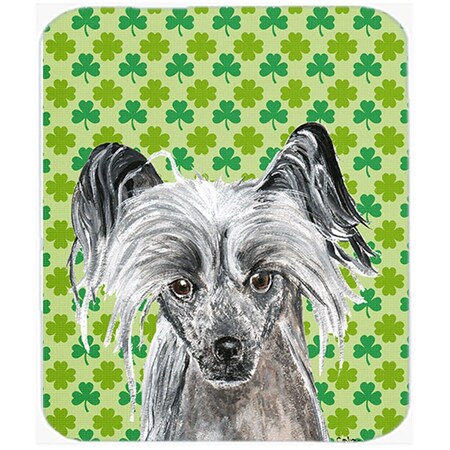 Skilledpower 7.75 x 9.25 in. Chinese Crested St Patricks Irish Mouse Pad, Hot Pad or Trivet SK629890